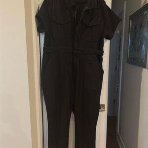 Good American Black Utility Jumpsuit